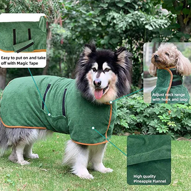 DryFast Microfiber Pet Bathrobe